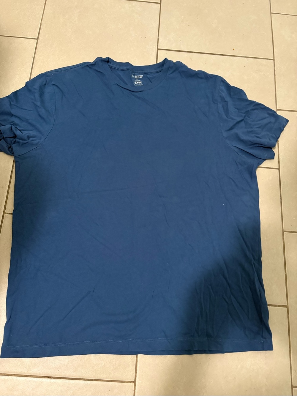 J. Crew Men's Short Sleeve Crew Neck Tee in Deep Blue